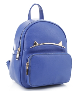 Smooth Devlish Metal Zipper Backpack FC20168 BLUE